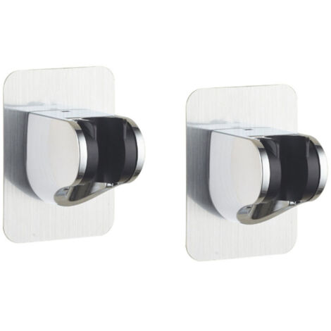 2-teiliger Duschkorb, selbstklebender, abnehmbarer Wand-Duschkorb, verstellbarer Winkel, wasserdicht, robust, Wandmontage, geeignet für Hotelbadezimmer