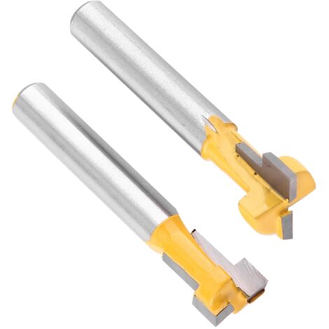 2-teiliger gelber T-Nutenschneider für 3/8"- und 1/2"-Schnitte, 1/4"-Schaft