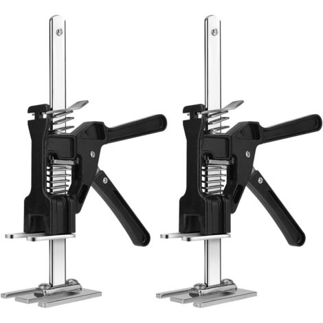 2-teiliger Handhebearm – Arbeitssparender Hebearm – Arbeitssparender Arm bis 200 kg – Höhenverstellung für Fliesen, Holzpaneele, Türen, Fenster und Schränke (Schwarz)