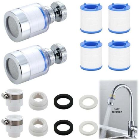 2-teiliger Leitungswasserfilter, Anti-Kalk-Filter, fortschrittliche Leitungswasserreinigung, entfernt Chlor und Schwermetalle, schnelle und einfache Installation, schlankes Design