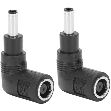 2-teiliger rechtwinkliger DC-Anschlussadapter, 0,29 x 0,2" Rundstecker auf 0,18 x 0,12" Stecker für Dell- und HP-Ladegeräte