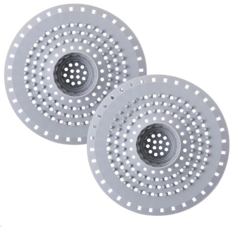 2-teiliger Silikon-Haarfänger für Dusche und Waschbecken mit Pinzette, Haarfilter für Dusche und Waschbecken, Abflussreiniger gegen Verstopfungen, Badezimmeraccessoire für Badewanne, Waschbecken und K