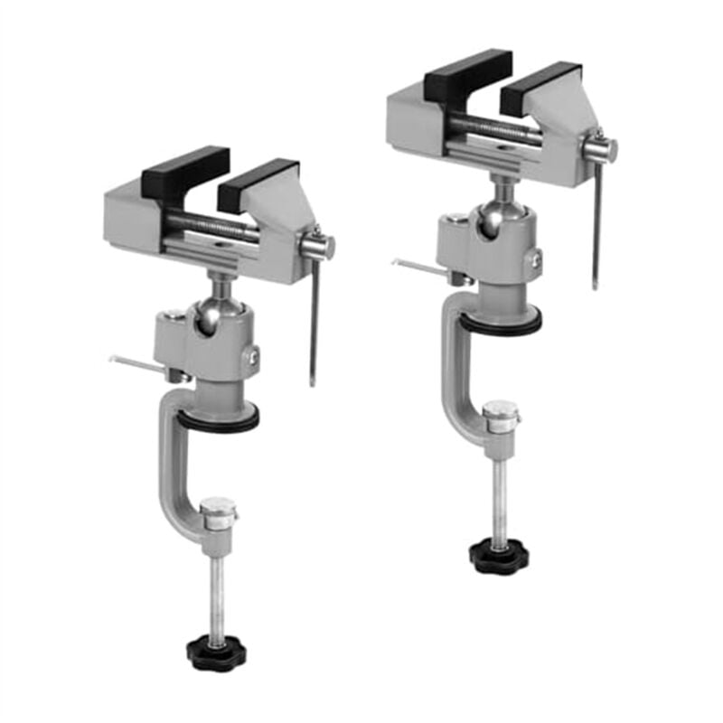 Image of Tlily - 2-teiliger, um 360° drehbarer Tischschraubstock zum Basteln, Modellieren, Malen, Bohren