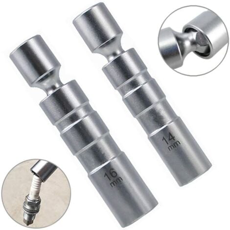 2-teiliger universeller flexibler magnetischer Zündkerzenschlüsselsatz Zündkerzenstecker-Entfernungswerkzeug - 14 mm und 16 mm - RWAuto & Motorrad ›Werkzeuge & Fehlerbehebung›Motorwerkzeuge ›Zündkerze