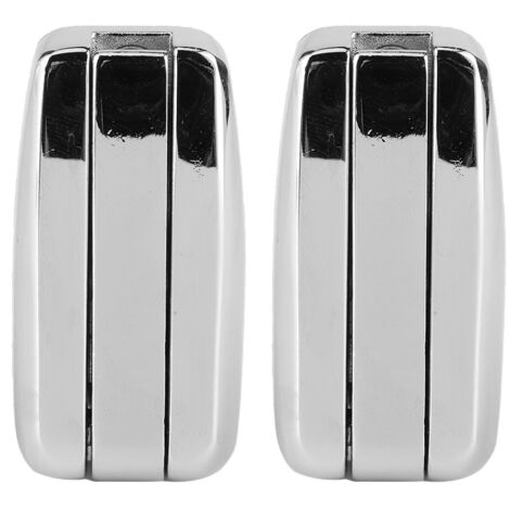 2-teiliger, verdeckter Haken aus Zinklegierung für Kleidung, Hüte, Handtücher, Auto-/Wohnmobilzubehör, silberfarben