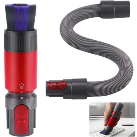 2-teiliges Anti-Kratz-Bürstenset für Dyson Staubsaugerzubehör für Dyson V8/V10/V11/V15 mit ausziehbarem Schlauch