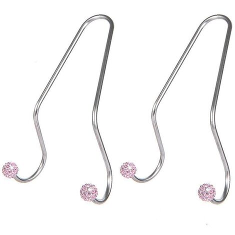 2-teiliges Autohaken-Set mit Diamantintarsie (Rosa), Autohaken mit Blinkern, Sitzorganizer, Kopfstützenhaken, Rücksitzhaken