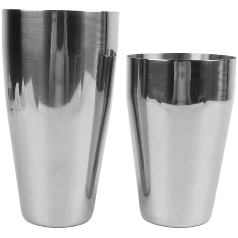 2-teiliges Cocktailshaker-Set aus Edelstahl (800 ml und 600 ml), luftdicht für Barkeeper