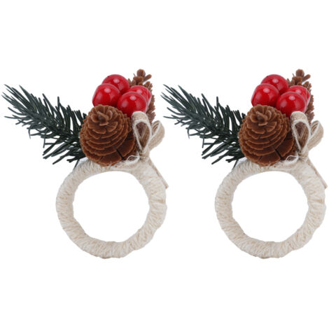 2-teiliges dekoratives Serviettenhalter-Set in Tannenzapfenform für Zuhause, Restaurant, Hotel, Geburtstag