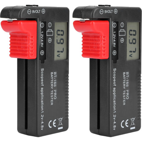 2-teiliges digitales Batteriekapazitätsmessgerät, Spannungsprüfer, Batterietestgerät