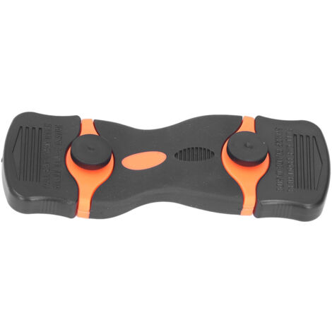 2-teiliges Doppelklingen-Schaberset aus ABS und Metall für die intensive Reinigung (Schwarz/Orange)