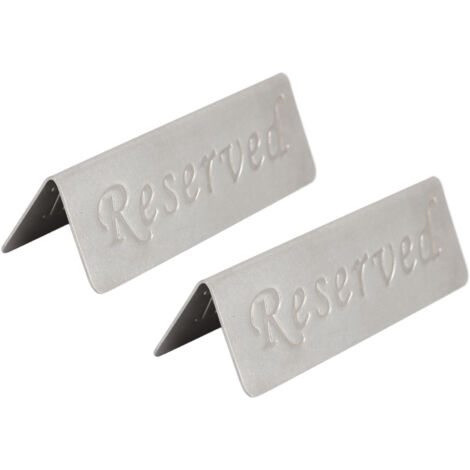 2-teiliges, doppelseitiges „Reserviert“-Schild aus Edelstahl für Restaurant, Bar, Café, Teestube, Hotel