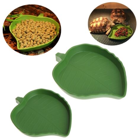 2-teiliges Futter- und Wassernapf-Set für Reptilien, Schildkröten, Schlangen und Echsen – Futter- und Wassernapf