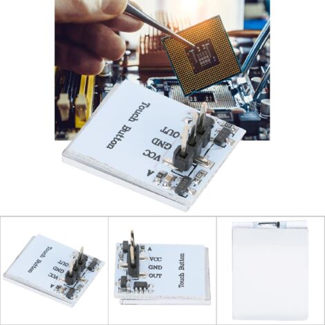 2-teiliges HTTM 2,7V-6V kapazitives Berührungsschaltermodul mit Anti-Interferenz (Blau)