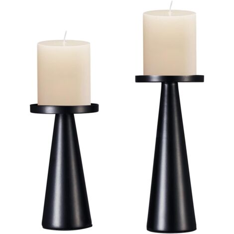 2-teiliges, mattes Kronleuchter-Set, Vintage-Kronleuchterstange in Schwarz, 5-7,5 cm Durchmesser, Mittelstück-Kronleuchter für die Heimdekoration