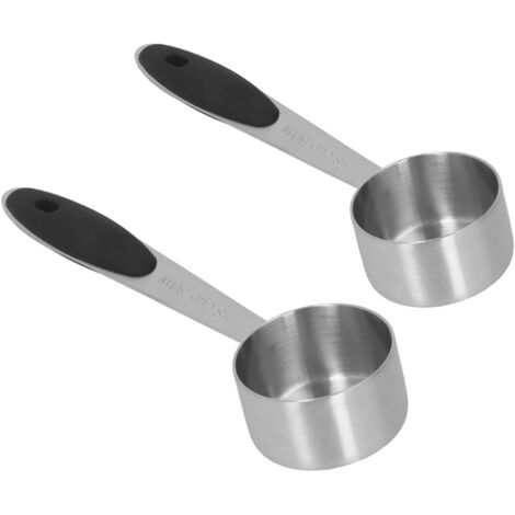 2-teiliges Messlöffel-Set aus Edelstahl, 30 ml Fassungsvermögen, für Kaffee, Tee und Milchpulver – 1/8-Tassen-Messlöffel