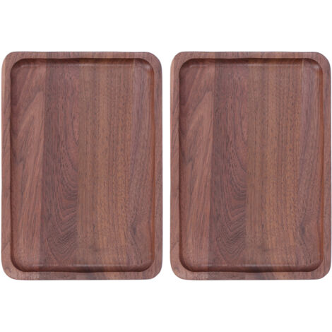 2-teiliges Nussschalen-Set aus Holz für Obst, Desserts und Tee, rustikales Küchenaccessoire