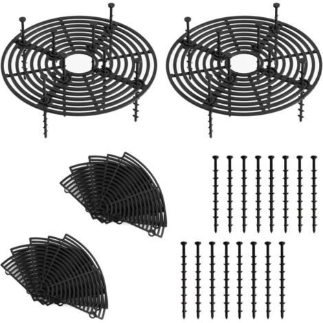 2-teiliges Pflanztopfgitter, 30 cm Blumentopfabdeckungen, zuschneidbare Kunststoff-Blumentopfgitter zum Schutz von Pflanzen und Erde
