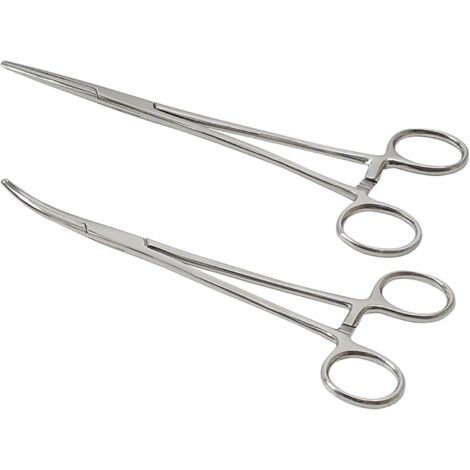2-teiliges Piercingzangen-Set, selbstsichernde Klemmzange, Angelzange mit kräftiger Zahnbacke, Multifunktionszange für die DIY-Tierpflege (12,5 cm)