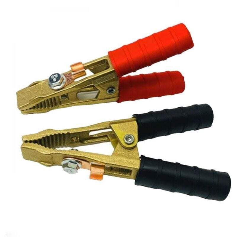 Image of 2-teiliges professionelles Batterie- oder Starthilfekabel-Klemmen-Set (+ und -) – 250B – Messing