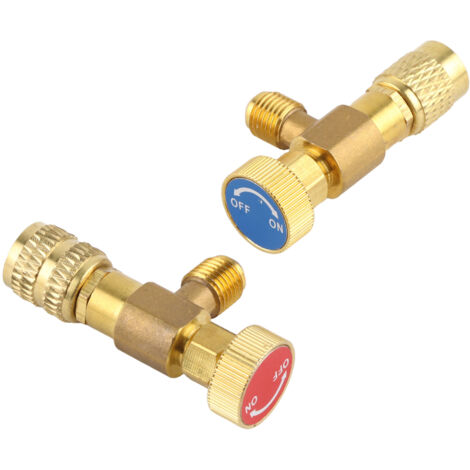 2-teiliges R410A/R22-Flüssigkeitssicherheitsventil für Klimaanlagen und Kältemittel, 1/4"-Sicherheitsadapter