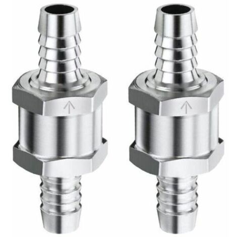 2-teiliges Rückschlagventil aus Aluminium für Kraftstoffsysteme, Kraftstoffregelventil für Benzin- und Diesel-Vergaser mit niedrigem Druck, 6 mm, Fontainebleau