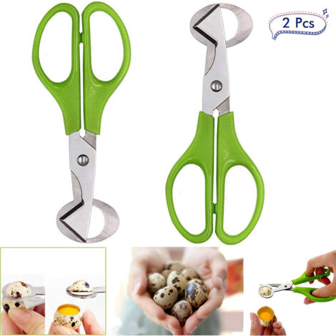 2-teiliges Set aus Edelstahl-Wachteleierschere, Eieröffner und Schalenschneider, praktisches Küchenaccessoire