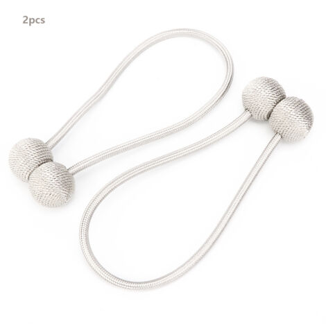 2-teiliges Set klassischer magnetischer Gardinenkugeln, graues Gardinenbefestigungszubehör