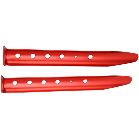 2-teiliges Set leichter, U-förmiger Zeltheringe für Strandcamping, Wandern, Sandanker, roter Sonnenschutz für Zelte