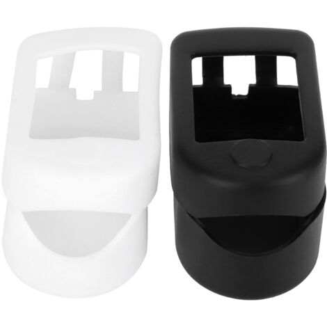 2-teiliges tragbares Oximeter-Etui, Silikon-Schutzhülle für Pulsoximeter für Reisen und Zuhause (Schwarz und Weiß)