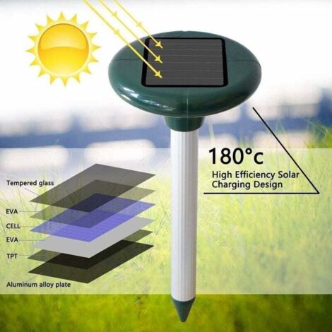 2-teiliges Ultraschall-Solar-Mausabwehr-Set, Solar-Mausabwehr