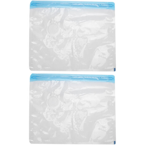 2-teiliges Vakuum-Aufbewahrungsbeutel-Set mit 3,5 cm großem Ventil, platzsparend für Reisen, Maße: 32 x 26 cm