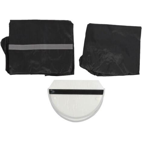 2-teiliges wasserdichtes Set aus Jacke und Hose mit Reflektoren für Damen und Herren, Schwarz