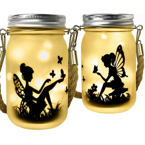 2-teiliges wasserdichtes Solar-Lichterketten-Set mit Milchglas, Außenbeleuchtung für Garten, Terrasse und Rasen