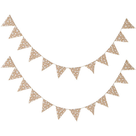 2-teiliges Wimpelbanner mit Schneeflockenmotiven zum Aufhängen – Weihnachtsdekoration, Party, Geburtstag, DIY