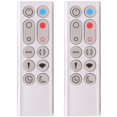 2 télécommandes de remplacement HP02 HP03 pour purificateur d'air, chauffage et ventilateur Pure Hot+Cool Link (argent)