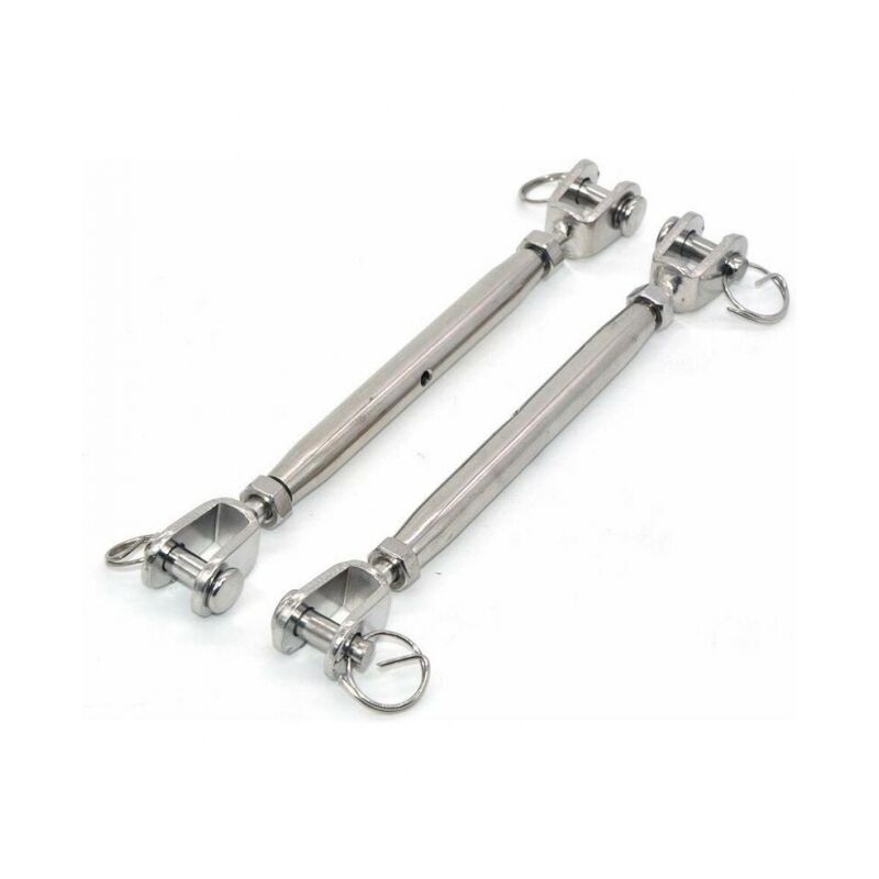 Image of Linjou - 2 Tenditori a ganasce M10 in acciaio inox 304 con chiusura magnetica, vite di chiusura in acciaio inox, tenditore a bullone, tendicorda,