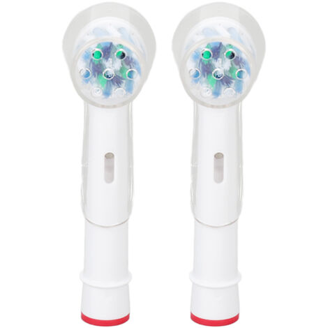 2 têtes de brosse à dents de rechange pour nettoyage profond, forme ronde, compatible brosse à dents électrique