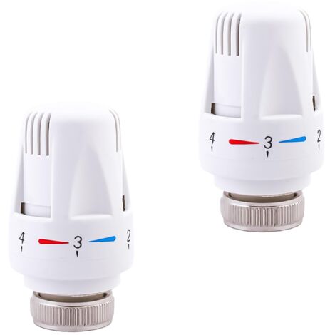 2 Têtes Thermostatiques, Thermostatiques M30 x 1,5 Position Zéro Vanne de Radiateur Vanne Thermostatique de Réglage Thermostat de Radiateur
