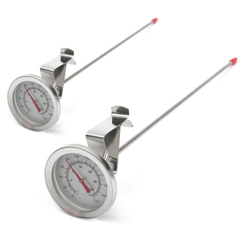 2 thermomètres de cuisine numériques avec sonde alimentaire en acier inoxydable-AquaForge