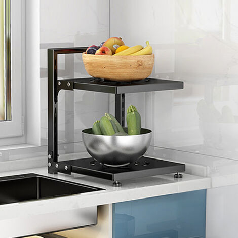 2-Tier Adjustable Kitchen Pot Rack Organizer