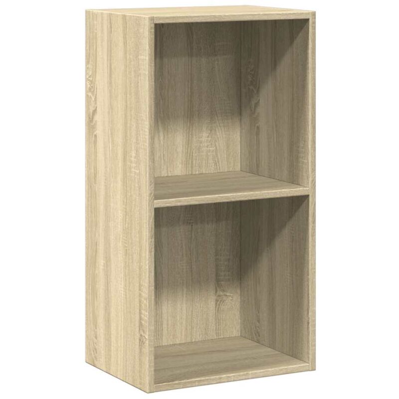 Vidaxl - 2-Tier Book Cabinet Sonoma Oak 40x30x76.5 cm Engineered Wood