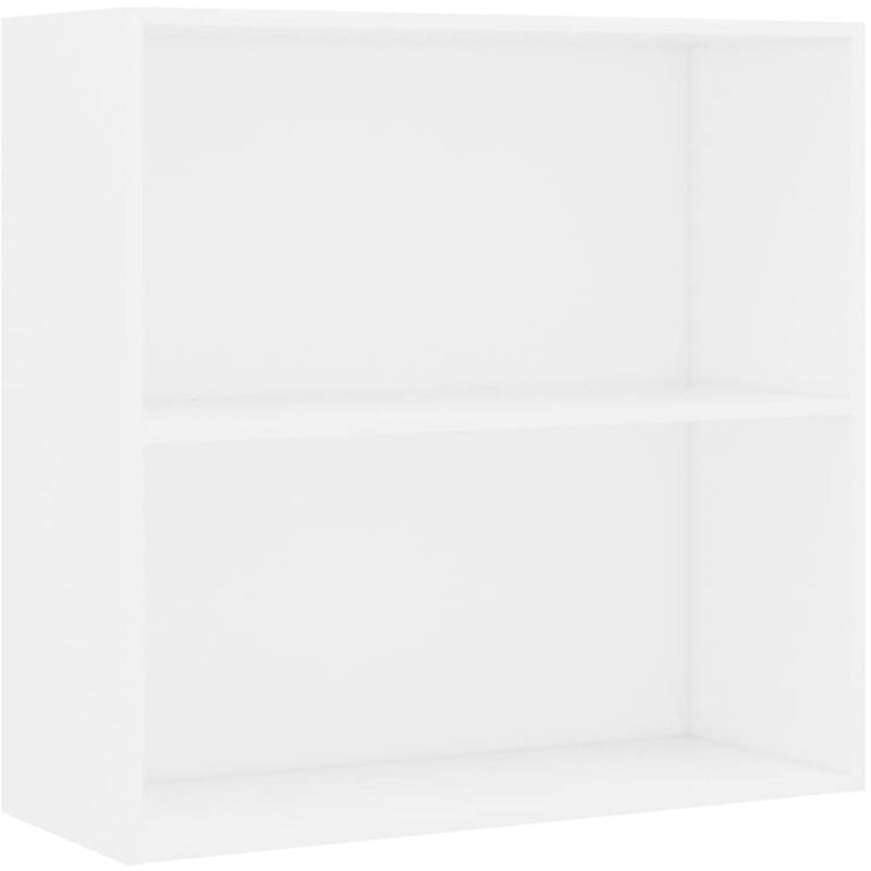 Vidaxl - 2-Tier Book Cabinet White 80x30x76.5 cm Engineered Wood