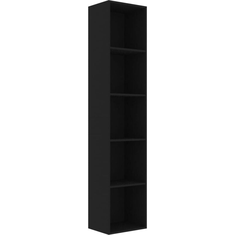 Book Cabinet Black 40x30x189 cm Engineered Wood Vidaxl