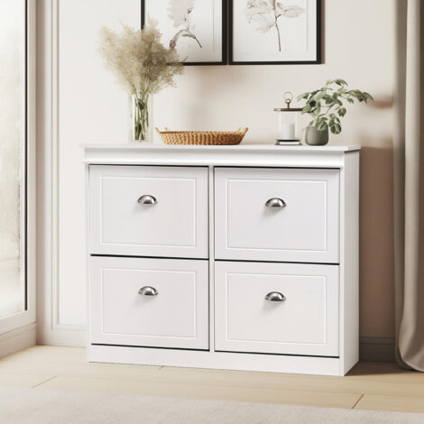 2-Tier Flip Down Shoe Bench Cabinet