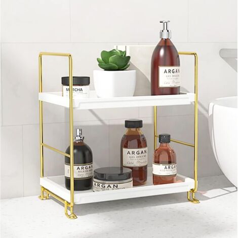 2-Tier Makeup Shelf Organizer, Kitchen Spice Rack, or Bathroom Countertop Organizer