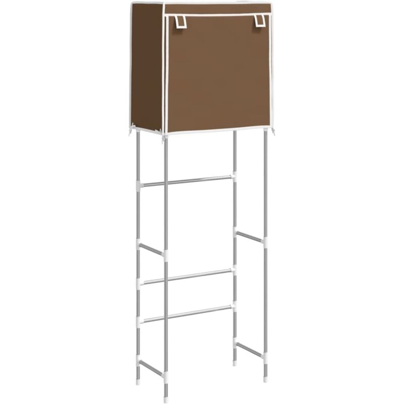 2-Tier Storage Rack over Toilet Brown 56x30x170 cm Iron Vidaxl Brown