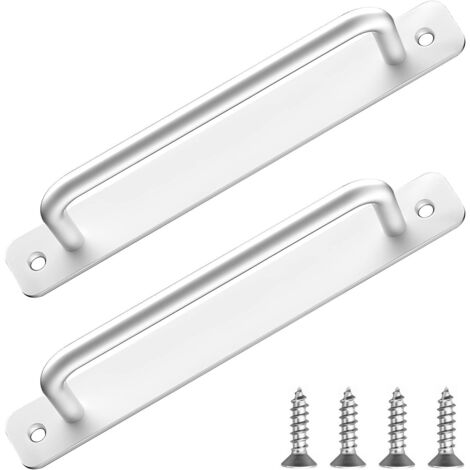 2 tiradores autoadhesivos para muebles, armarios, cocinas, puertas correderas y balcones (212 mm, plateados)