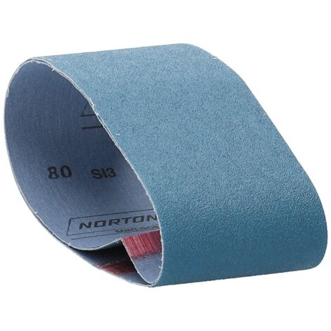 2 tiras de corindón Expert 75 x 457 mm (grano 80) Norton
