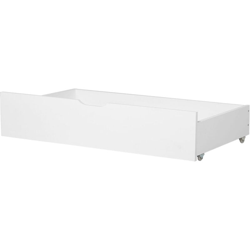 2 Tiroirs de Lit en Bois de Pin Blanc Robustes et Spacieux à Roulettes en Gomme Beliani